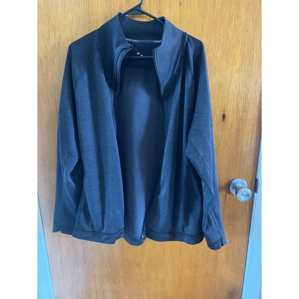 Duofold Warm CTRL Mens Black Full Zip Performance Jacket Mock Neck 2X - Picture 3 of 4